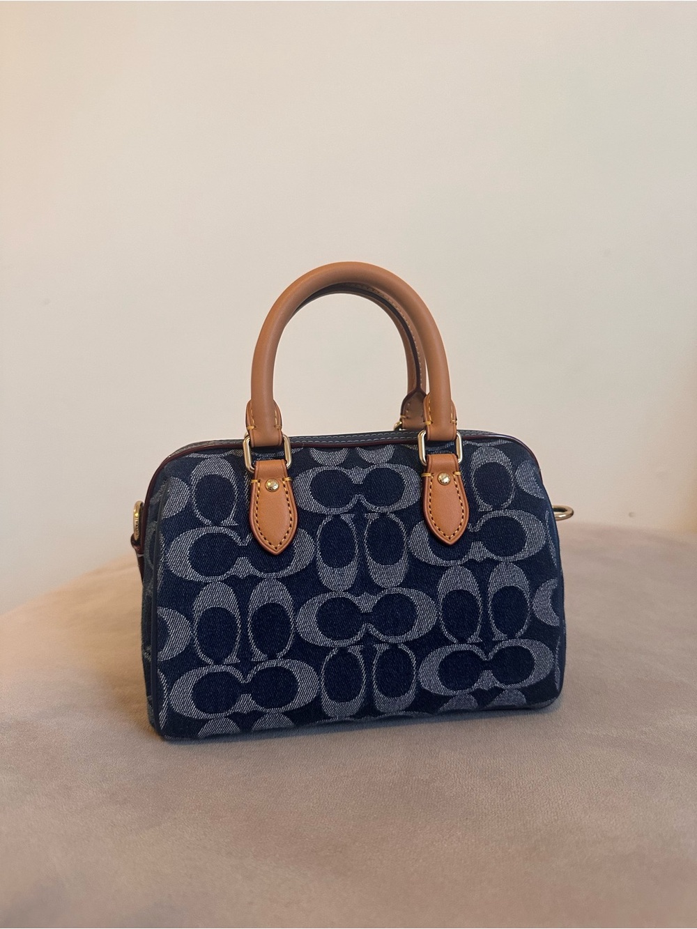 Coach Signature Denim Mini Rowan - Picture 3 of 14